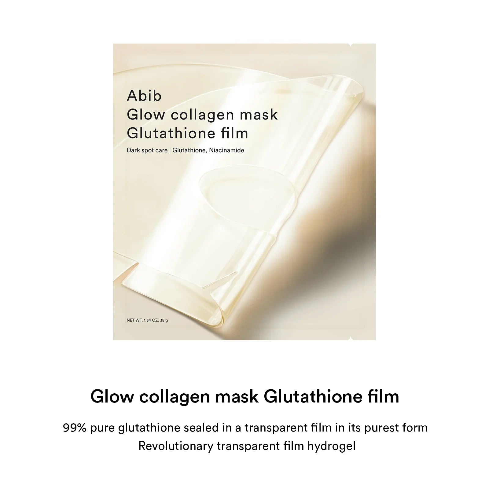 Abib Glow Collagen Mask Glutathione Film Sheet Mask (1 pc)