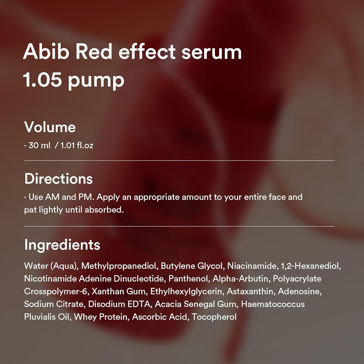 Abib Red effect serum 1.05 pump