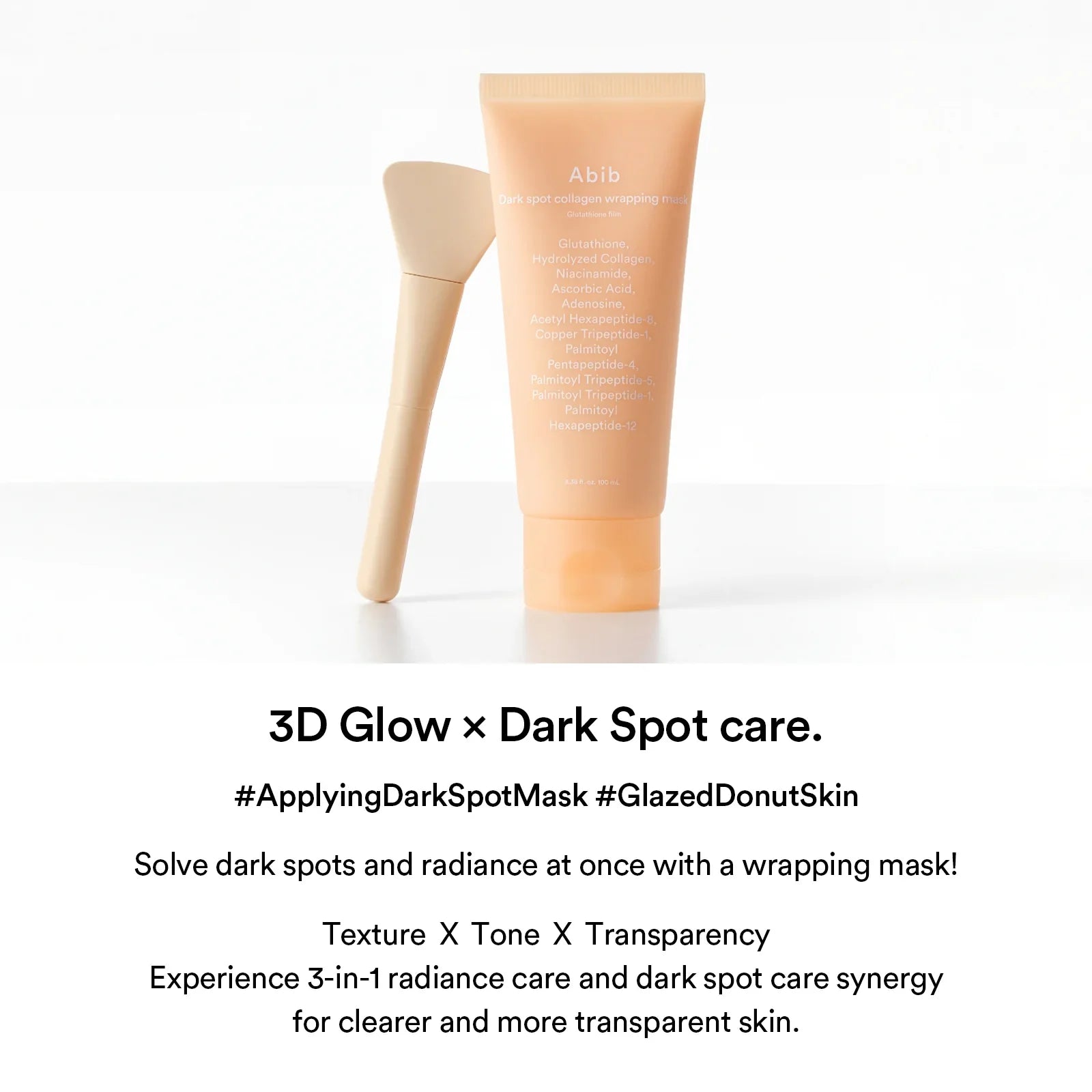 Abib Dark Spot Collagen Wrapping Mask Glutathione Film with Brush