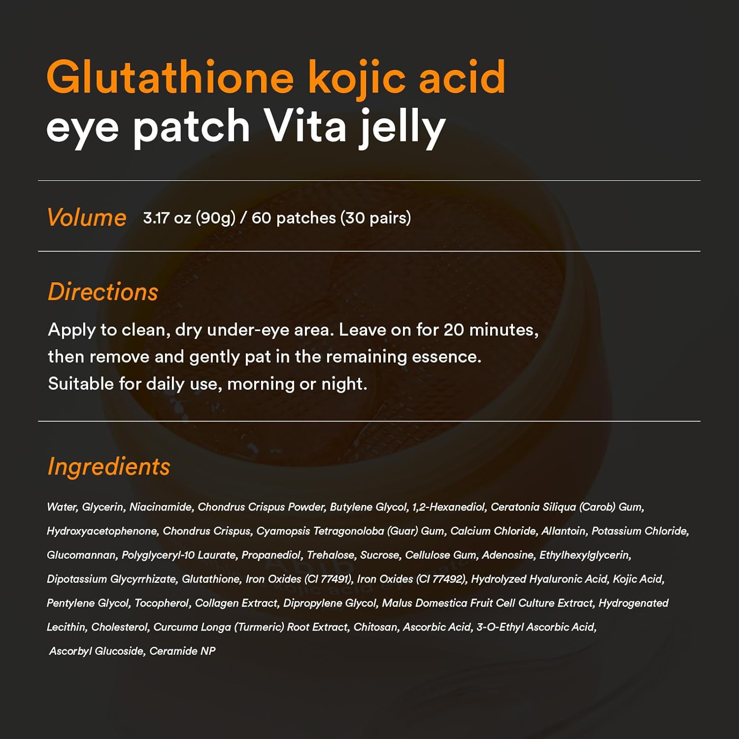 Abib Glutathione Kojic Acid Eye Patch Vita Jelly