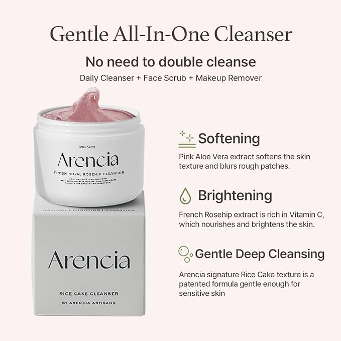 Arencia Fresh Rosehip Rice Mochi Cleanser