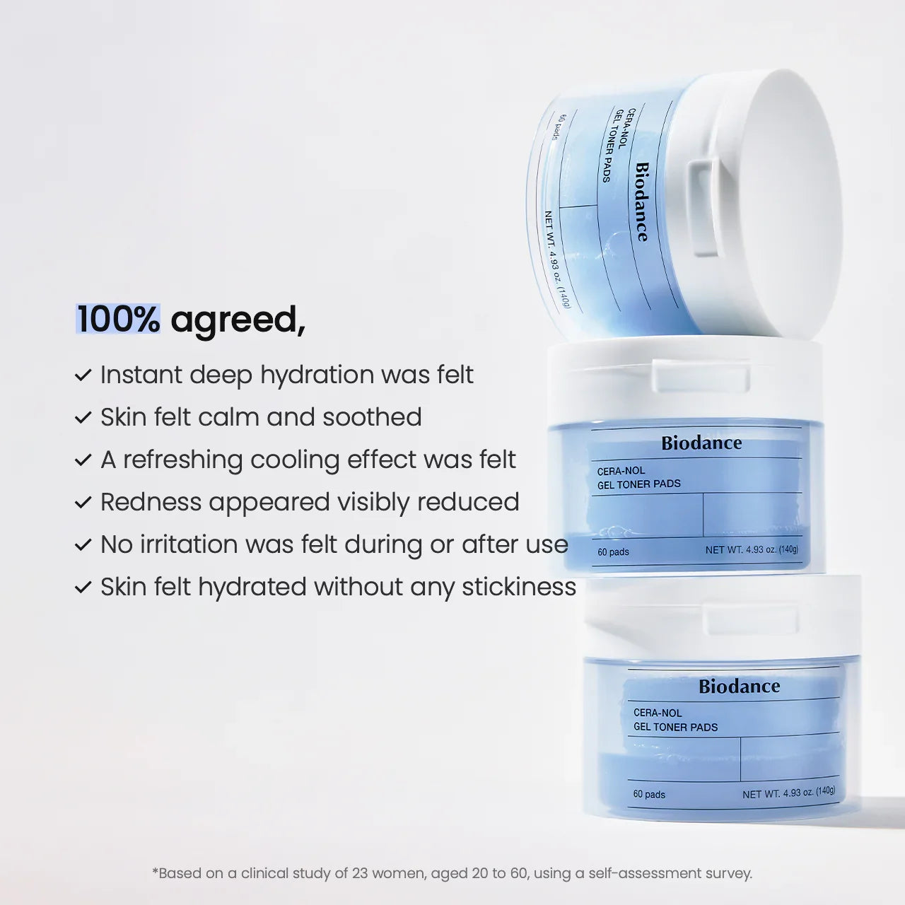 Biodance Hydro Cera-Nol Gel Toner Pads (60Pads)