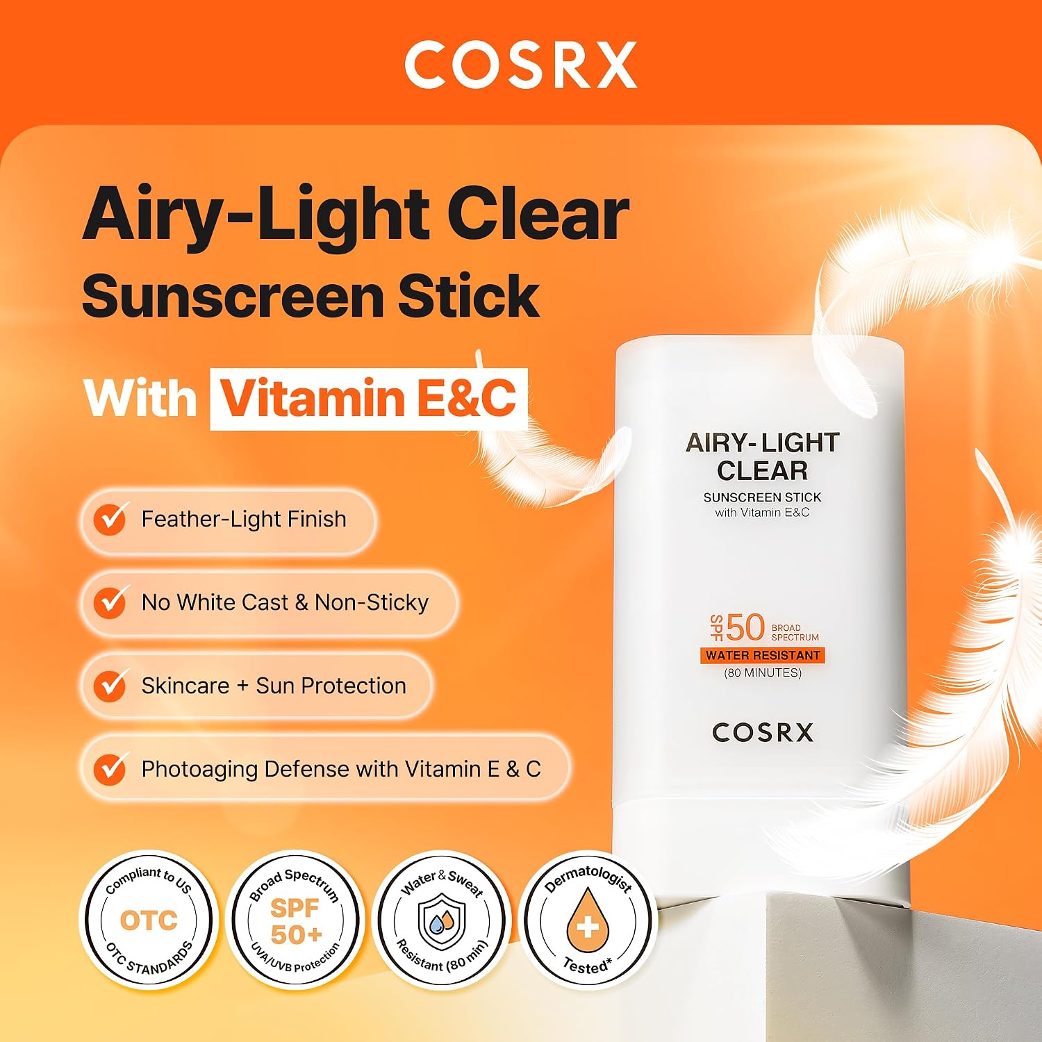 Cosrx Airy-Light Clear Sunscreen Stick