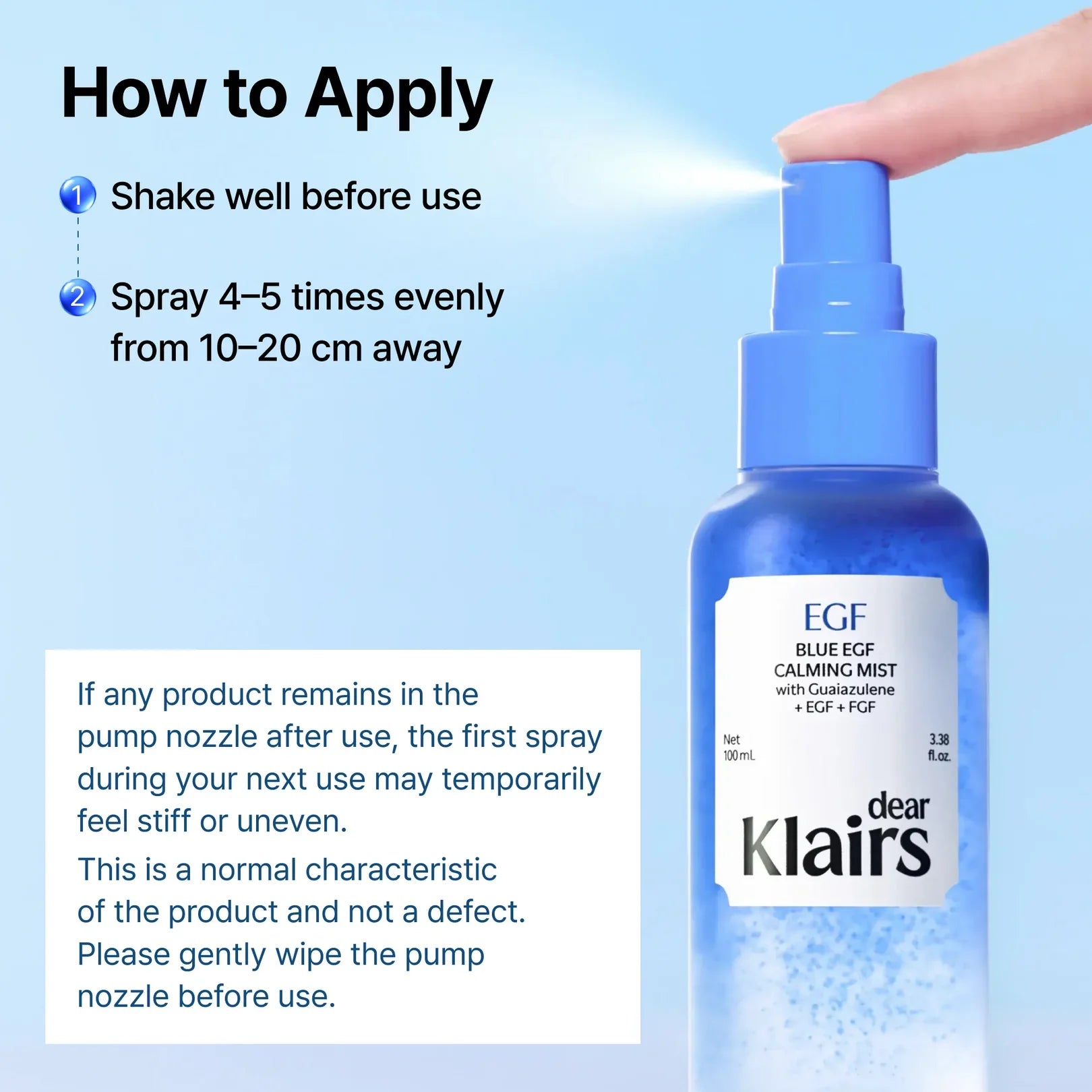 Dear Klairs Blue EGF Calming Mist