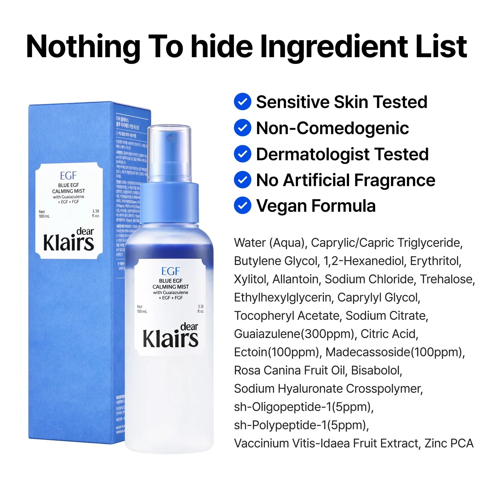 Dear Klairs Blue EGF Calming Mist
