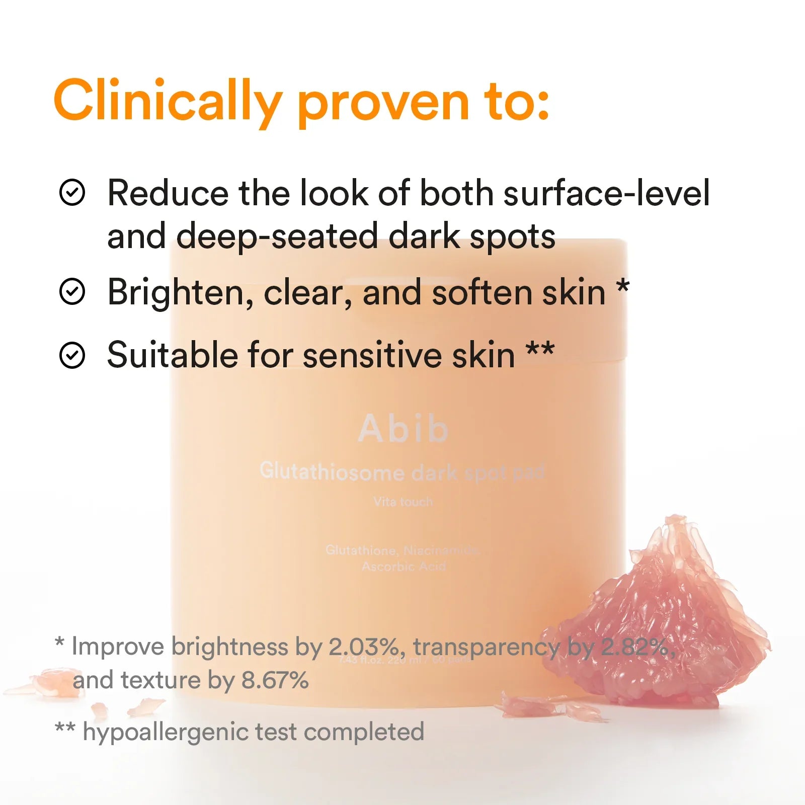 Abib Glutathiosome dark spot pad Vita Touch