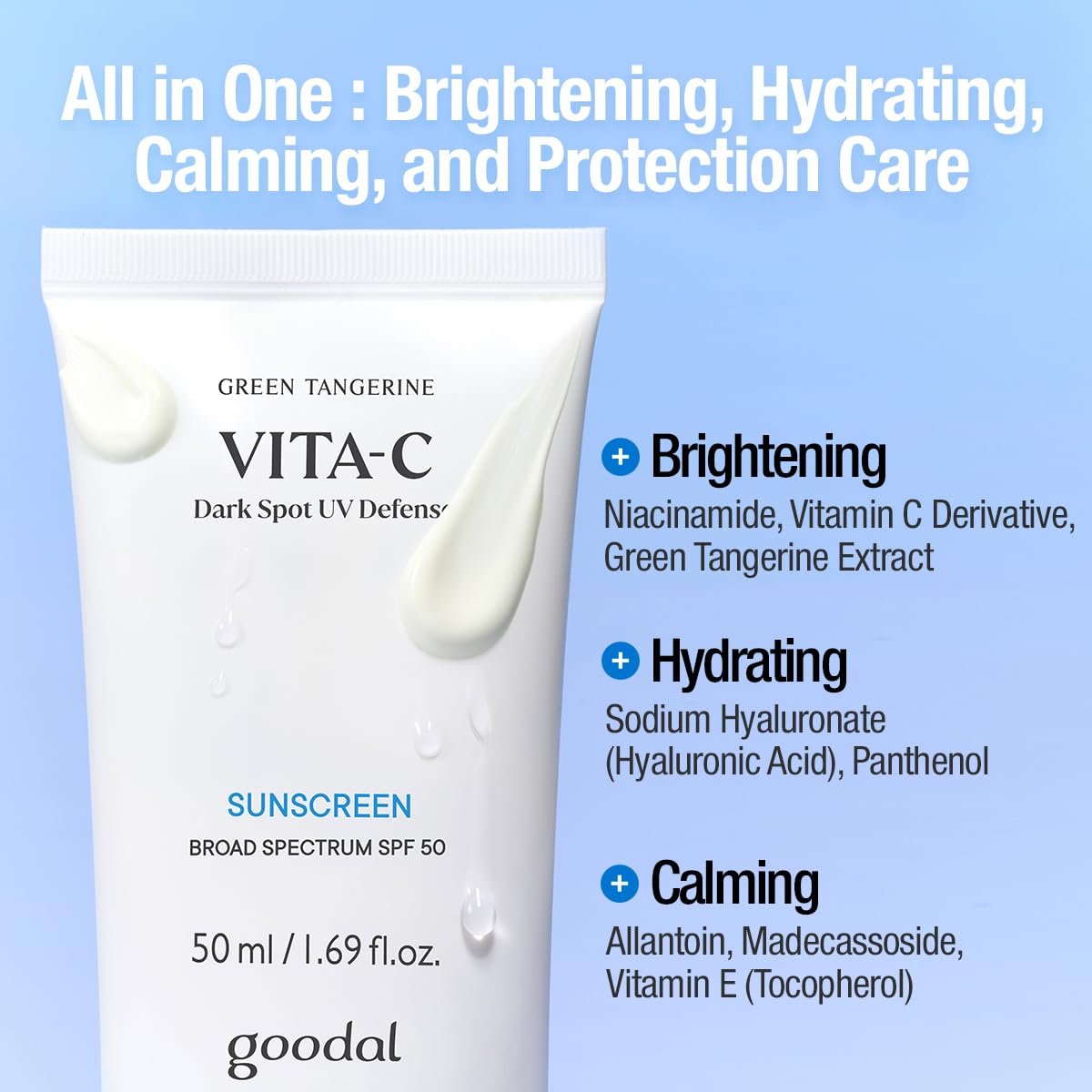 Goodal Green Tangerine Vita-C Dark Spot UV Defense Sunscreen SPF 50