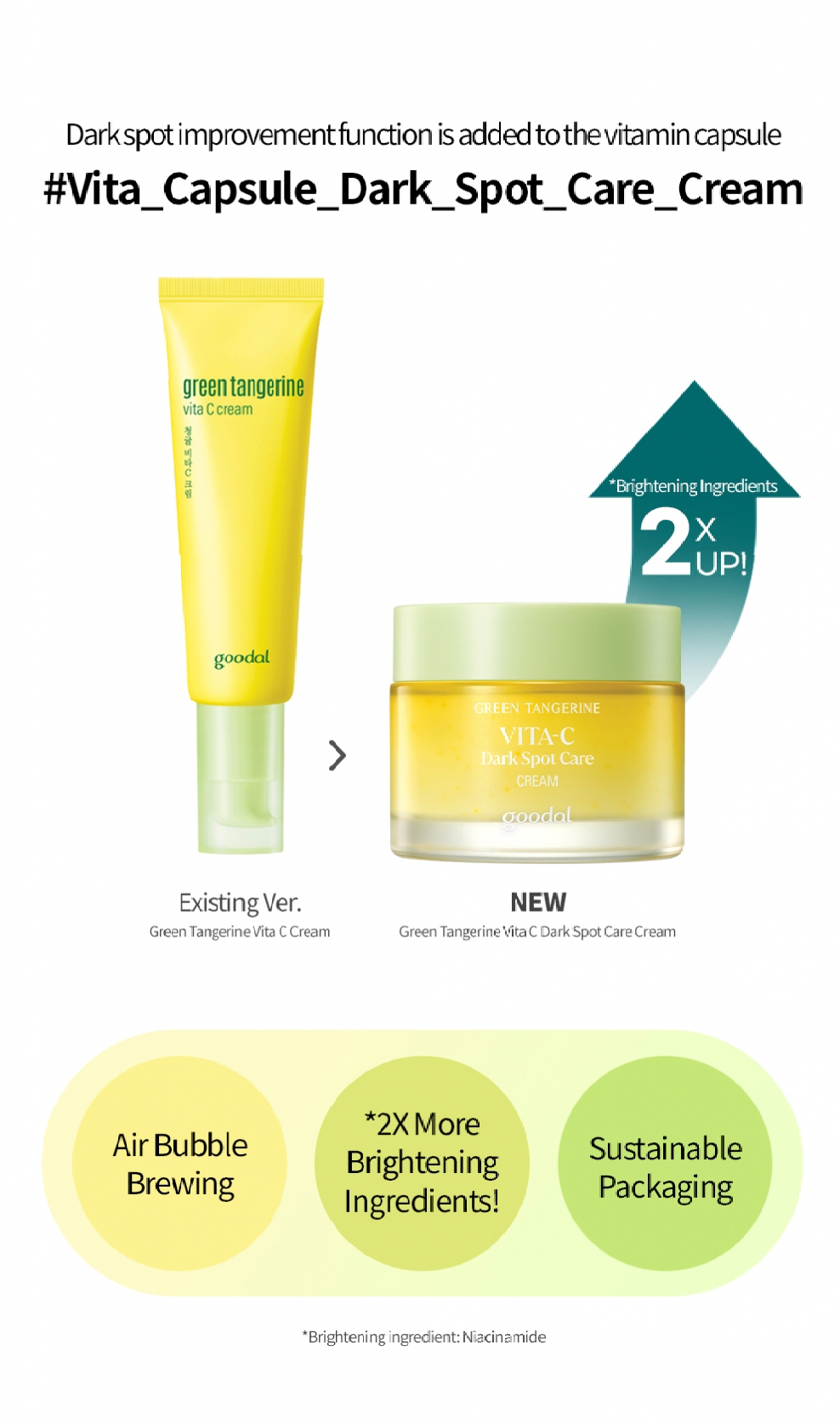Goodal Green Tangerine Vita C Dark Spot Care Cream *Renewed