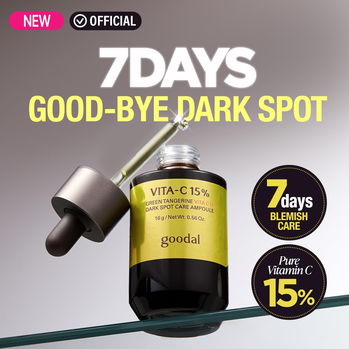 Goodal Green Tangerine Vita C 15 Ampoule – 15% Vitamin C Dark Spot Care Ampoule (16g)