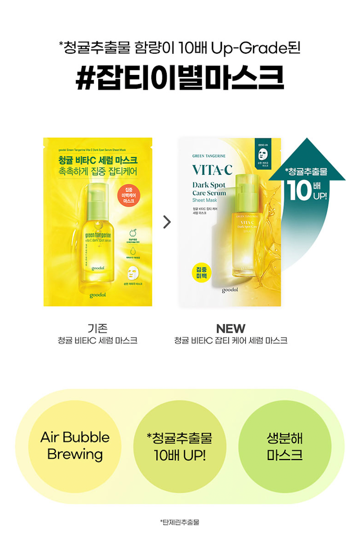 Goodal Green Tangerine Vita C Dark Spot Serum Sheet Mask