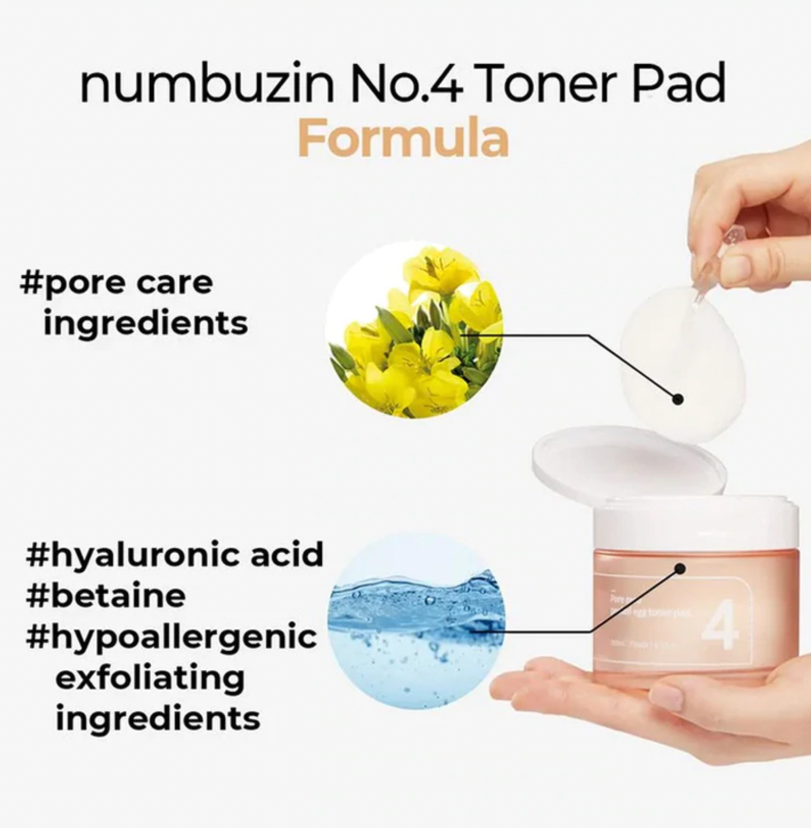 Numbuzin No.4 Pore Zero Peeled Egg Toner Pad