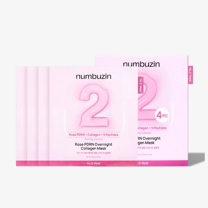 Numbuzin No.2 Rose PDRN Overnight Collagen Mask (4ea)