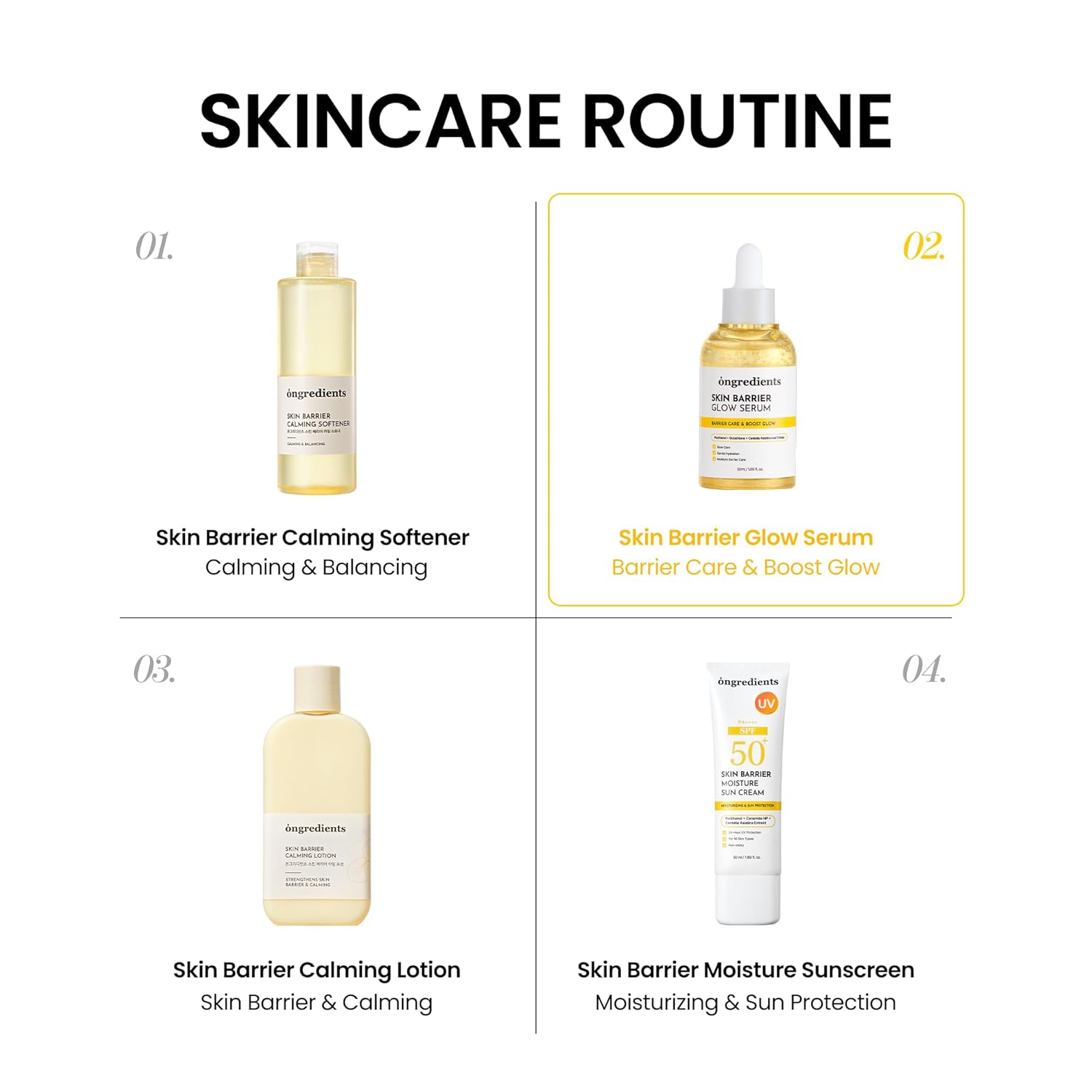Ongredients Skin Barrier Glow Serum