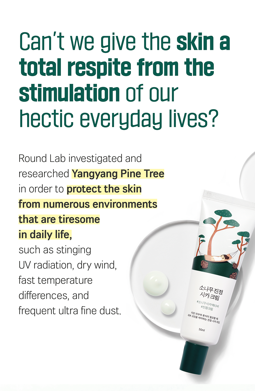Round Lab Pine Calming Cica Cream