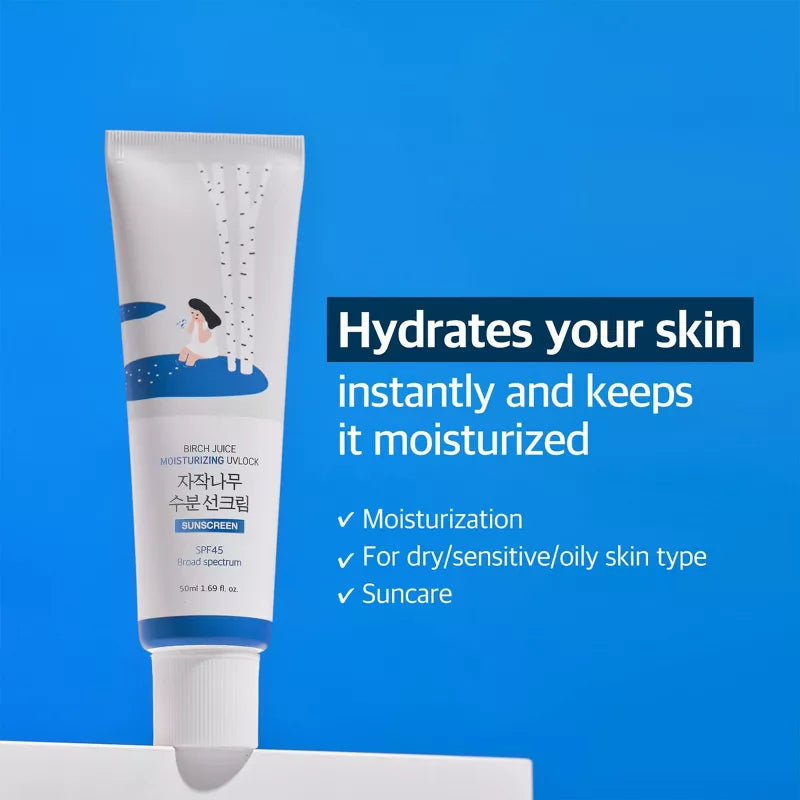 Round Lab Birch Moisturizing Sunscreen UVLock SPF 45+ Broad Spectrum