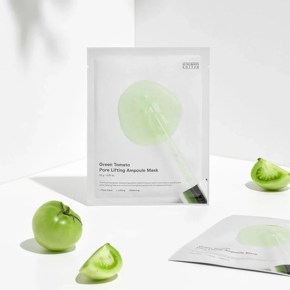 Sungboon Editor Green Tomato Pore Lifting Ampoule Mask 1ea