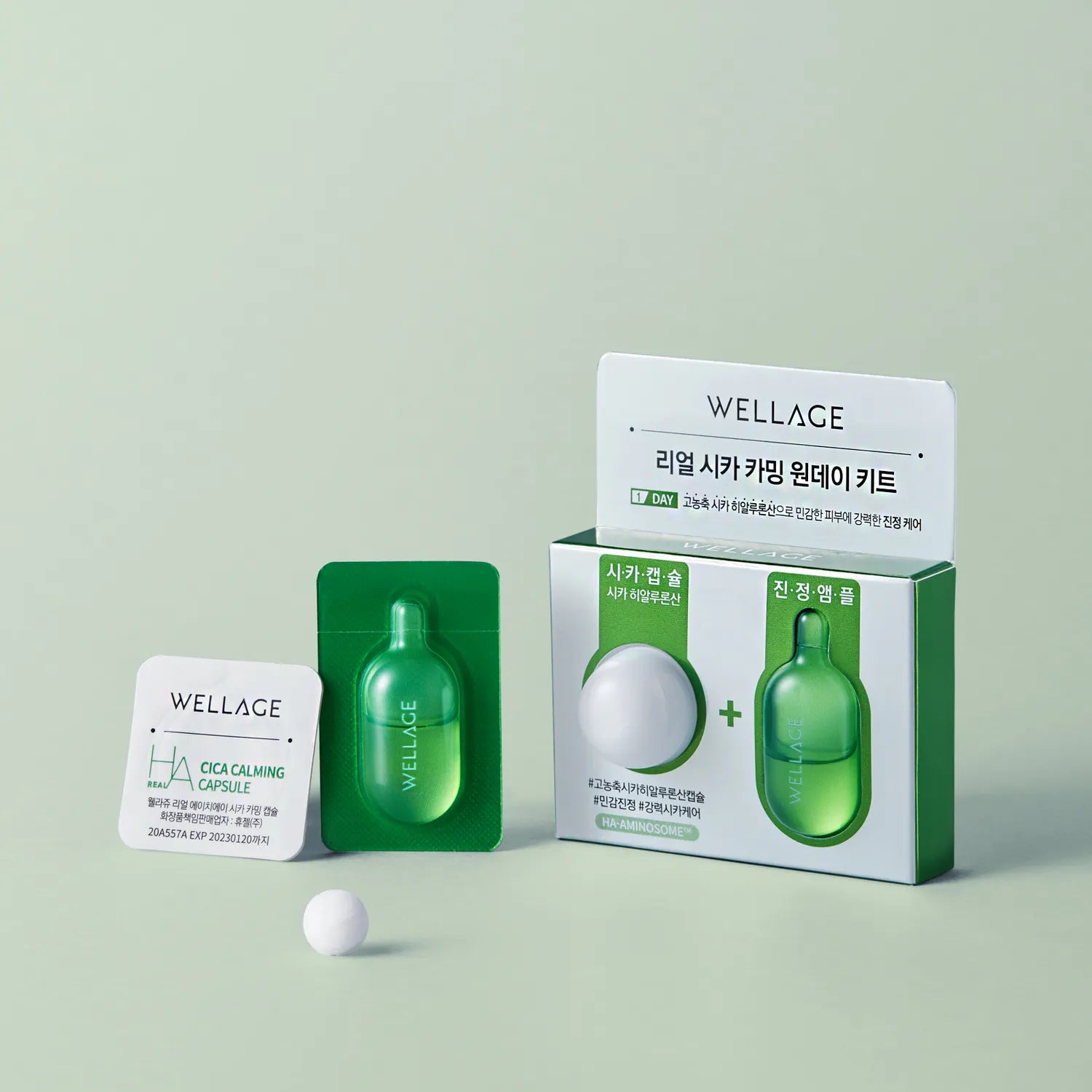 Wellage Real Cica Calming One Day Kit