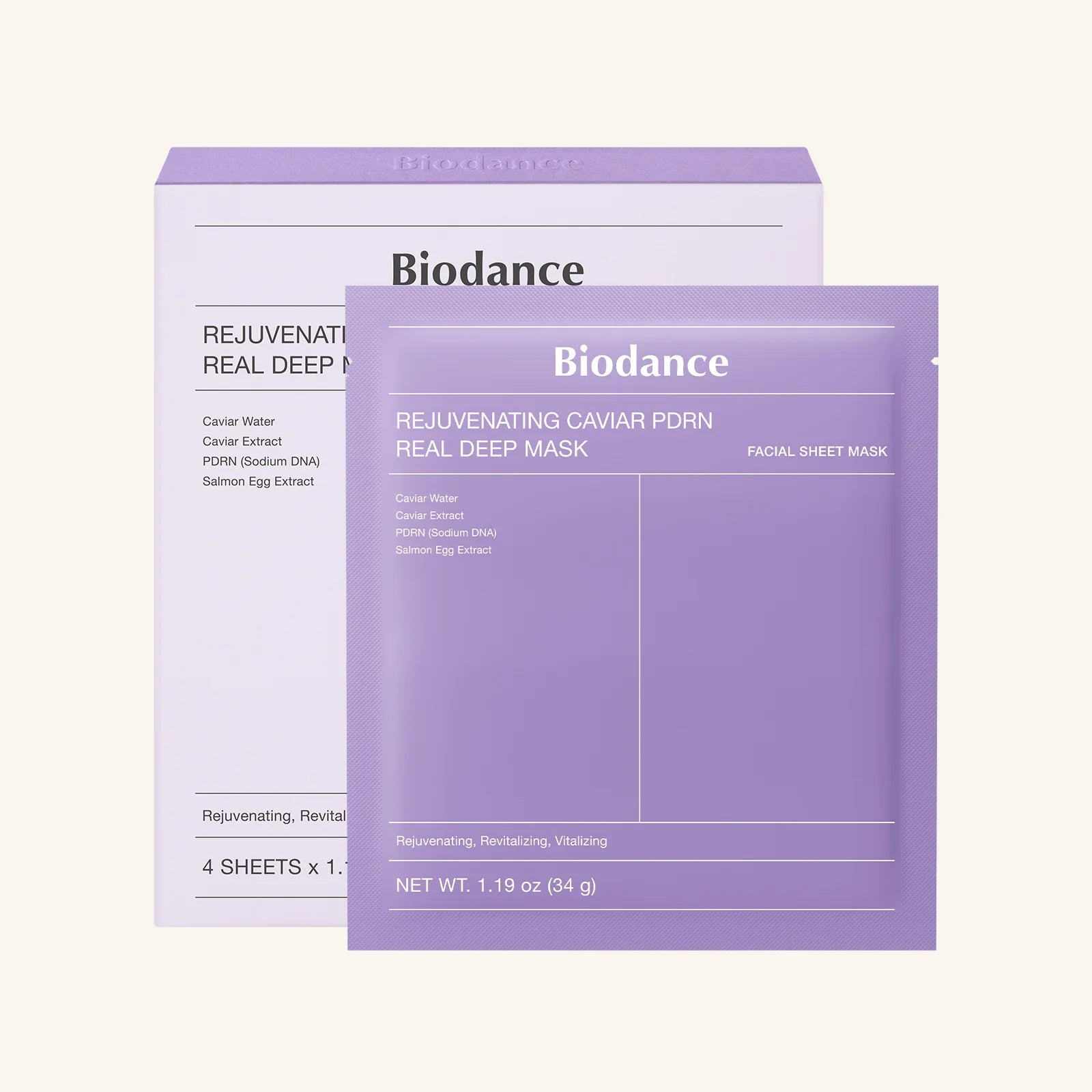 Biodance Rejuvenating Caviar PDRN Real Deep Mask Box