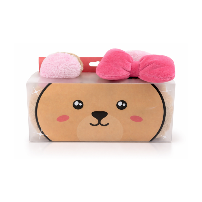 The Creme Shop 3D Teddy Headyband Pink Bear with Bow