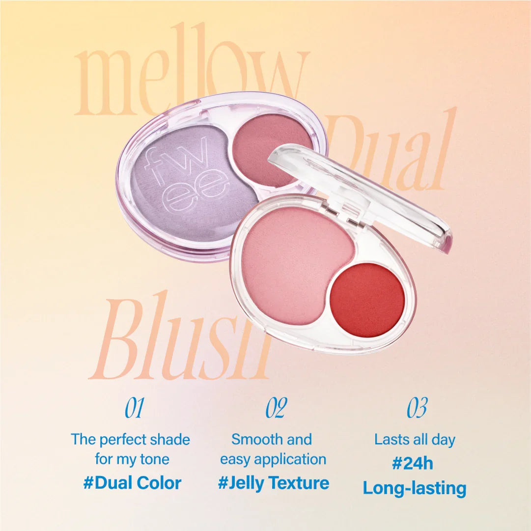 fwee Mellow Dual Blusher - 12 Colors No