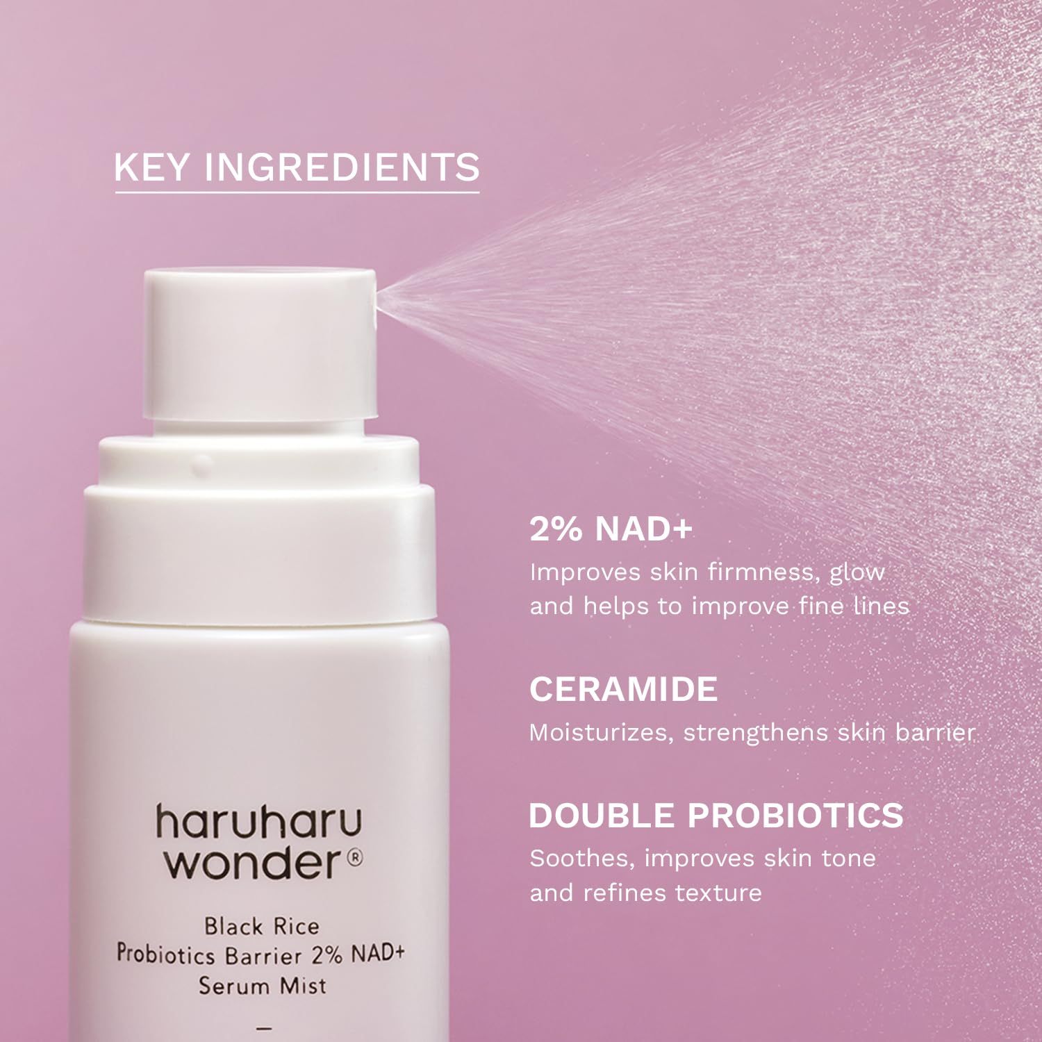 Haruharu Wonder Black Rice Probiotics 2% NAD+ Serum Mist