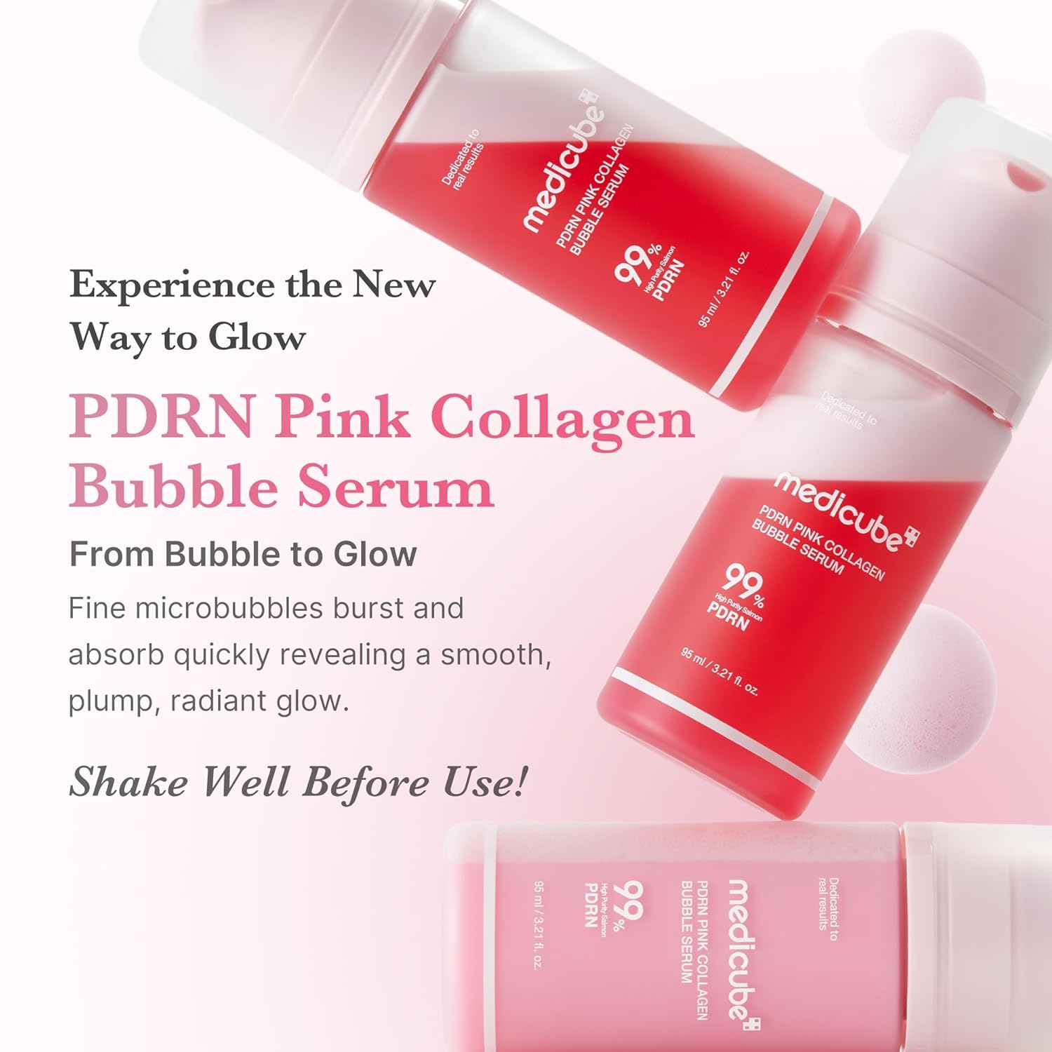 Medicube PDRN Pink Collagen Bubble Serum (95ml)
