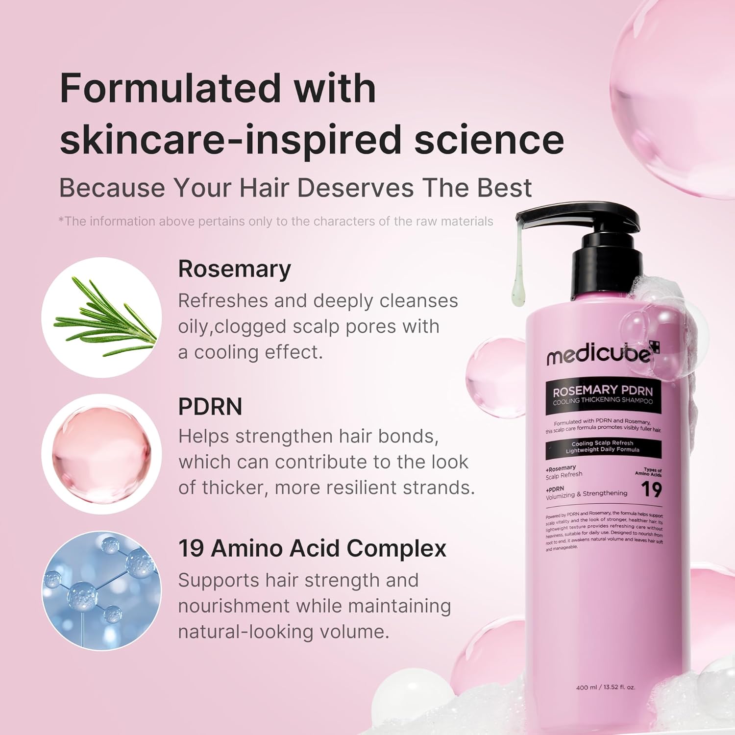 medicube Rosemary PDRN Clarifying Thickening Shampoo