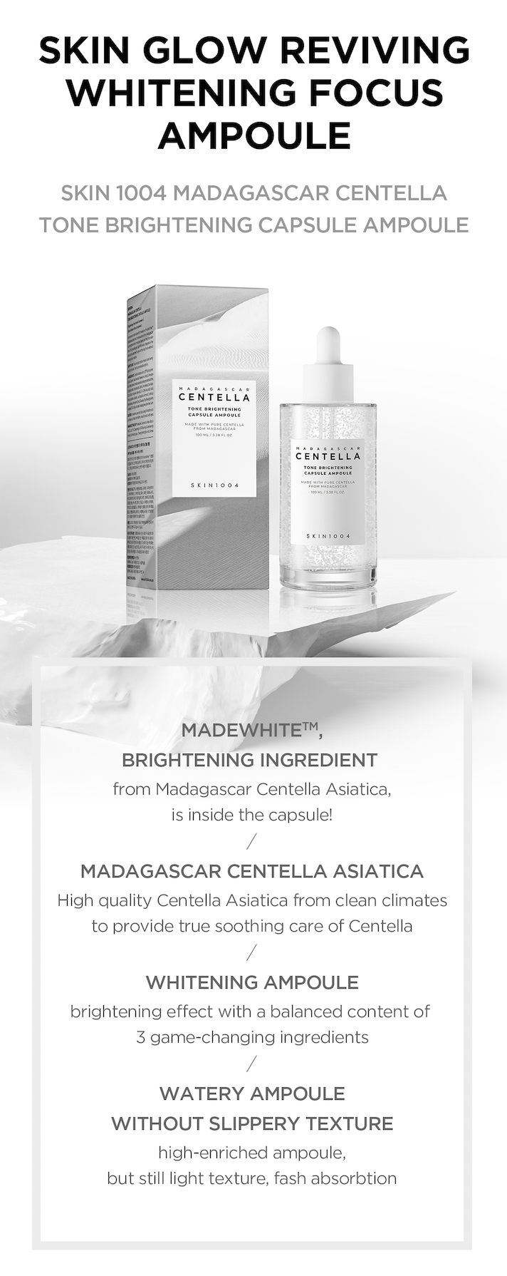 Skin 1004 Madagascar Centella Tone Brightening Capsule Ampoule